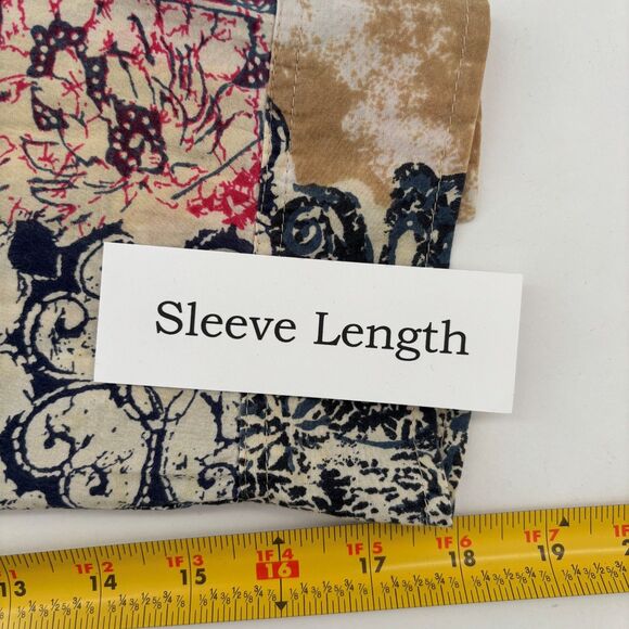 Chicos Womens Floral Button Up Size XL Blouse Shirt Casual Colorful Everyday - Picture 5 of 6